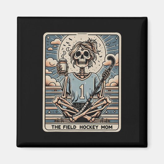 Die Field Hockey Mutter Tarrot Karte Magnet (Vorne)