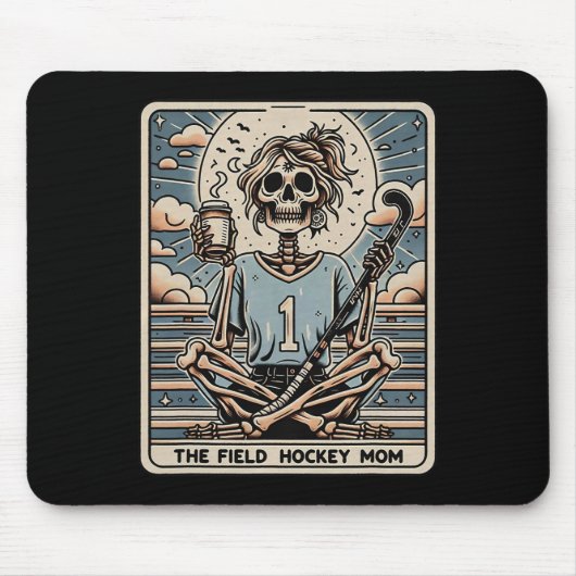 Die Field-Hockey-Mutter-Tarrot-Karte Mousepad (Vorne)