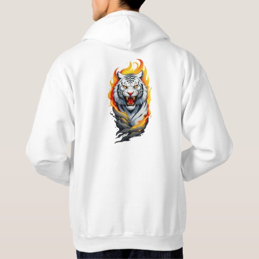 Die Fierce Tiger Flame Hoodie (Rückseite)