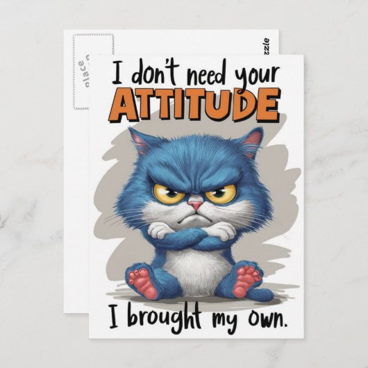 Die fiery Felines Defiant Declaration Postkarte (Vorne/Hinten)