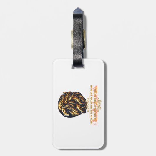 Die fiery Majestät Gepäckanhänger (Rückseite vertikal)