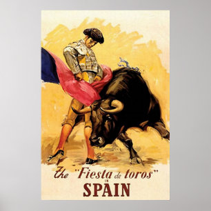 Die Fiesta de Toros in Spanien Poster