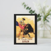 Die Fiesta de Toros in Spanien Postkarte (Stehend Vorderseite)