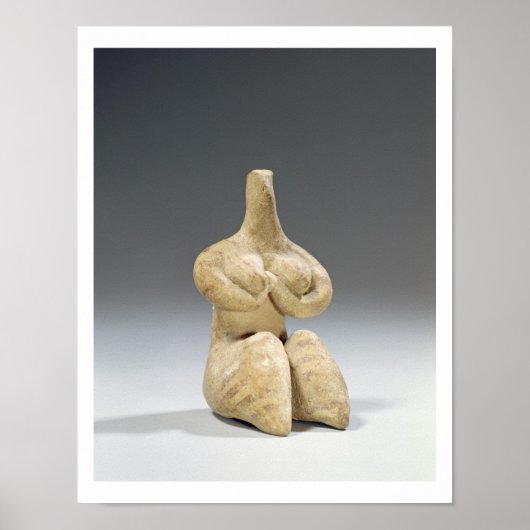 Die Figur der Frau im Halaf-Stil, um 4500 v. Chr.  Poster (Vorne)