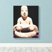 Die Figur mit dem Kind, Olmec Leinwanddruck (Insitu (Holzboden))