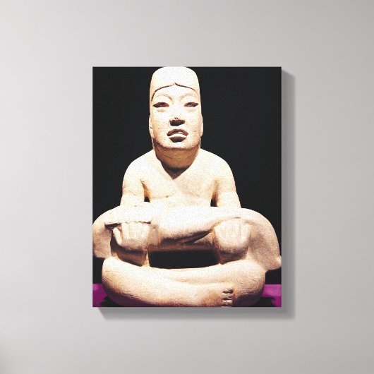 Die Figur mit dem Kind, Olmec Leinwanddruck (Vorderseite)