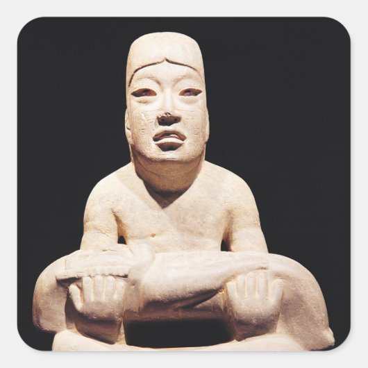 Die Figur mit dem Kind, Olmec Quadratischer Aufkleber (Vorderseite)