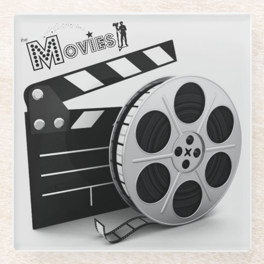 *Die Filme* Klapper & Reel-Untersetzer Glasuntersetzer (Vorderseite)
