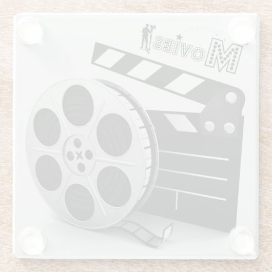 *Die Filme* Klapper & Reel-Untersetzer Glasuntersetzer (Rückseite)