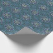 Die Filterluftwaffe Blue Manipur Mandala Geschenkpapier (Ecke)