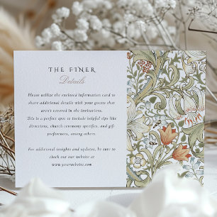 Die Finer Details Card Lilies William Morris Begleitkarte