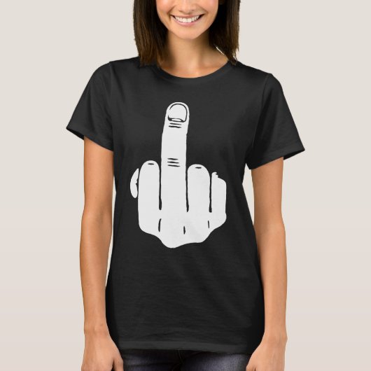 Die Finger-unhöfliche lustige obszöne offensive T-Shirt (Vorderseite)
