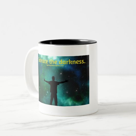 die Finsternis einschließen Zweifarbige Tasse (Vorderseite Links)