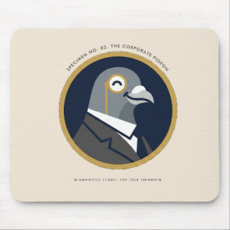 Die Firmen-Taube: Monokel-Exemplar Nr. 02 Mous Mousepad