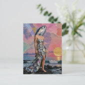 Die Fischdamen-Collage Postkarte (Stehend Vorderseite)
