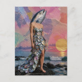 Die Fischdamen-Collage Postkarte (Vorderseite)