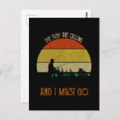 Die Fische rufen, und ich muss gehen Postkarte (Vorne/Hinten)