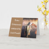 DIE FISCHE SIND FEIERENDER CHRISTMAS-SPASS KARTE (Gelbe Blume)