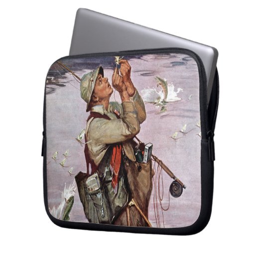 Die Fische springen Laptopschutzhülle (Vorderseite Links)