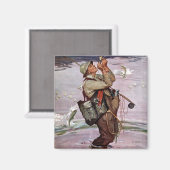 Die Fische springen Magnet (Vorderseite/Rückseite)