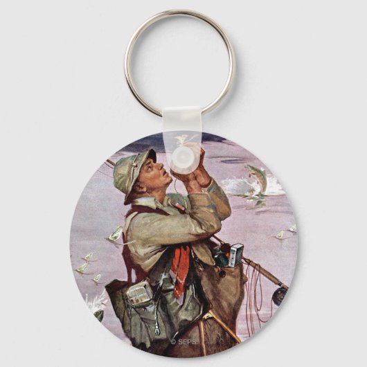 Die Fische springen Schlüsselanhänger (Vorderseite)