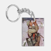 Die Fische springen Schlüsselanhänger (Vorderseite links)