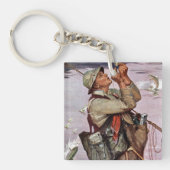 Die Fische springen Schlüsselanhänger (Vorderseite)