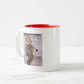 Die Fische springen Zweifarbige Tasse (Vorderseite Links)