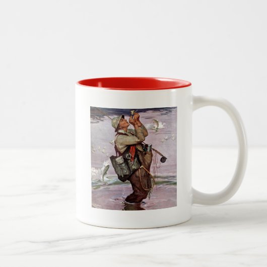 Die Fische springen Zweifarbige Tasse (Rechts)