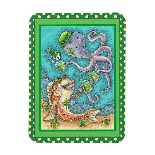DIE FISCHE UND OCTOPUS DER STADT BIEN MAGNET (Vertikal)