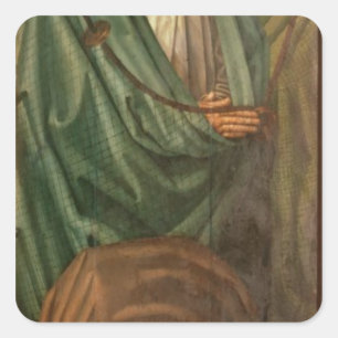 Die Fischer aus dem Polyptych des Hl. Quadratischer Aufkleber