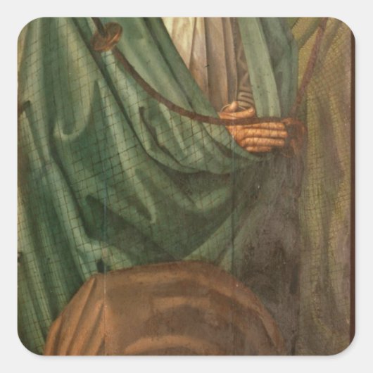 Die Fischer aus dem Polyptych des Hl. Quadratischer Aufkleber (Vorderseite)