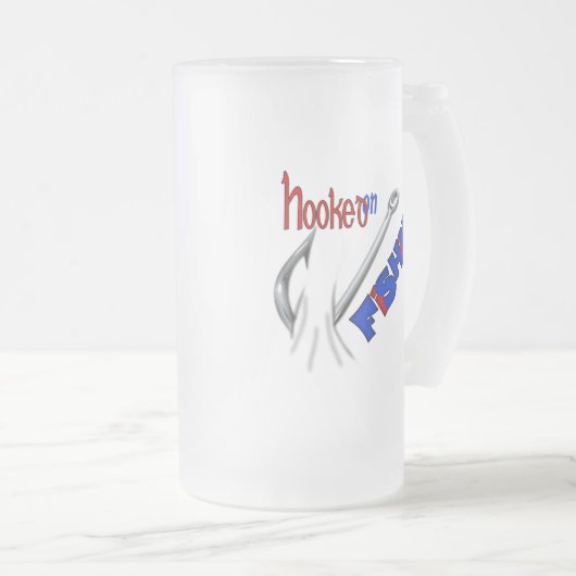 Die Fischerei auf der Sonnenseite Mattglas Bierglas (VorderseiteRechts)