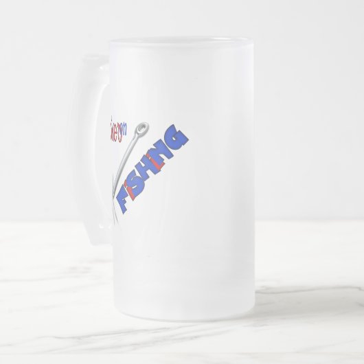 Die Fischerei auf der Sonnenseite Mattglas Bierglas (Vorderseite Links)