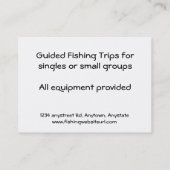 Die Fischerei bis den Sun geht unten Visitenkarte (Rückseite)