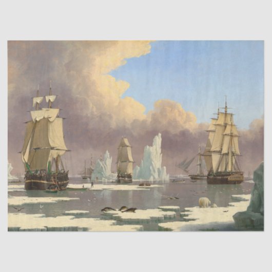 Die Fischerei im nördlichen Wal, der Schwan und Is Seidenpapier (Vorderseite)