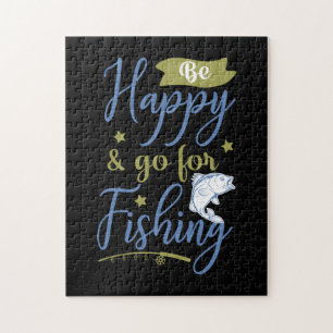 Die Fischerei ist glücklich für den Fischfang Puzzle