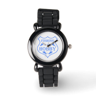Die Fischerei ist mein Hobby-Schild-Zitat auf Wapp Armbanduhr