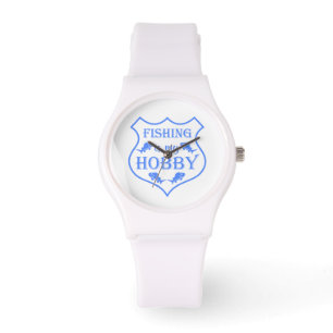 Die Fischerei ist mein Hobby-Schild-Zitat auf Wapp Armbanduhr