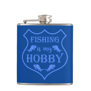 Die Fischerei ist mein Hobby-Schild-Zitat auf Wapp Flachmann