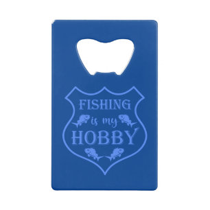 Die Fischerei ist mein Hobby-Schild-Zitat auf Wapp Geldbeutel Flaschenöffner
