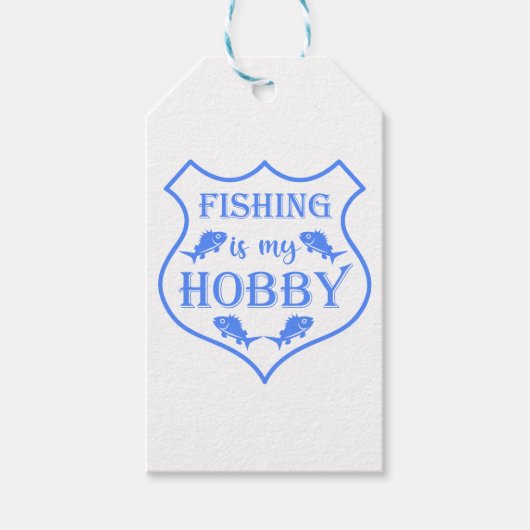 Die Fischerei ist mein Hobby-Schild-Zitat auf Wapp Geschenkanhänger (Vorderseite)