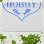 Die Fischerei ist mein Hobby-Schild-Zitat auf Wapp Geschirrtuch (Gefaltet)