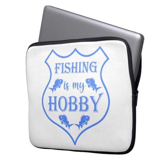 Die Fischerei ist mein Hobby-Schild-Zitat auf Wapp Laptopschutzhülle (Vorderseite Links)