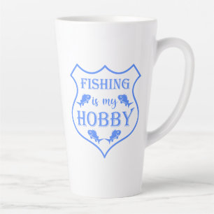 Die Fischerei ist mein Hobby-Schild-Zitat auf Wapp Milchtasse
