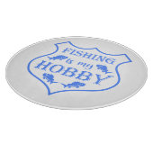 Die Fischerei ist mein Hobby-Schild-Zitat auf Wapp Schneidebrett (Ecke)