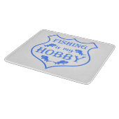 Die Fischerei ist mein Hobby-Schild-Zitat auf Wapp Schneidebrett (Ecke)