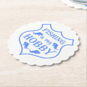 Die Fischerei ist mein Hobby-Schild-Zitat auf Wapp Untersetzer (angewinkelt)