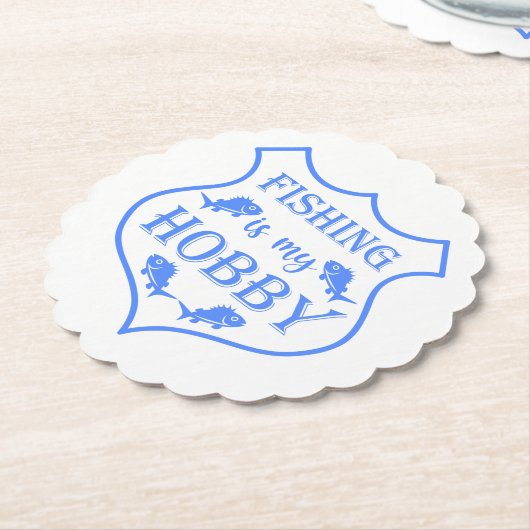Die Fischerei ist mein Hobby-Schild-Zitat auf Wapp Untersetzer (angewinkelt)