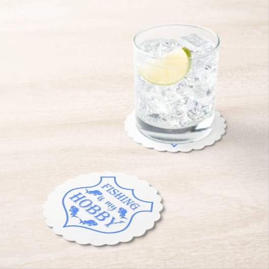 Die Fischerei ist mein Hobby-Schild-Zitat auf Wapp Untersetzer (Vor Ort)